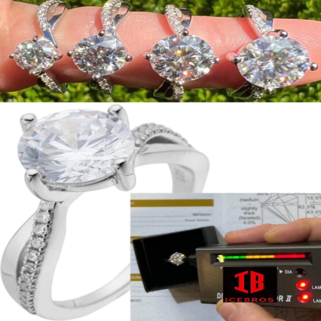 3.3ct (4-10) Icebros White Gold Engagement Promise Wedding Ring